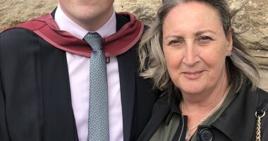 Karen Pooley (pictured with her son), from Lydney, Gloucestershire, travelled with a friend to the Riu Funana resort in Sal on October 7, 2025, for a two-week holiday costing £3,000, booked through TUI