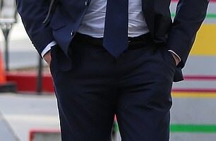 Ioan Gruffudd arriving at court on Monday