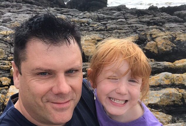 Andrew McQueen, 52, was driving home from a trip to Peppa Pig World with Poppy, 10