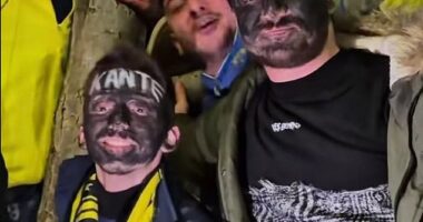 Two Fenerbahce fans appeared in blackface when welcoming new signing N'Golo Kante