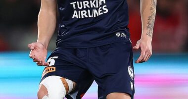 Damian Bozinovski (pictured) suffered a medical episode while on the pitch playing football for NPL side Preston in Victoria