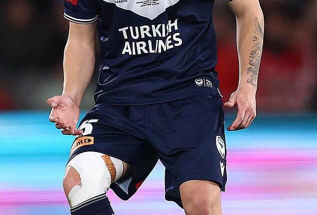 Damian Bozinovski (pictured) suffered a medical episode while on the pitch playing football for NPL side Preston in Victoria