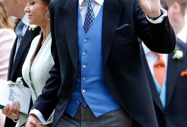 Pippa Middleton's father-in-law David Matthews (pictured) is accused of grooming and assaulting a 15-year-old girl on the French Caribbean island of St Barts in 1998 and then raping her in Paris a year later