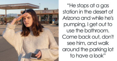 GF Goes To Toilet During Roadtrip, Doesn’t Know Whether To Cry Or Laugh When BF Drives Away