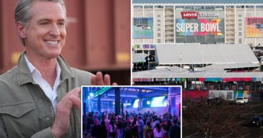 Gavin Newsom ducks into private Super Bowl bash, tries to keep a low profile
