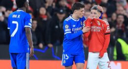 Gianluca Prestianni (right) is reportedly claiming Vinicius Jr called him a dwarf or midget