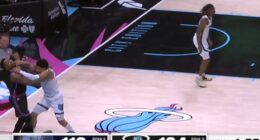 While Scotty Pippen Jr's teammates played on, he charged at Miami´s Myron Gardner