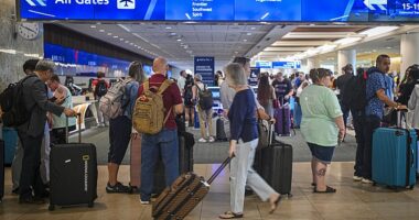 A ground stop was issued on Sunday afternoon at Orlando International Airport amid reports that the air traffic control tower may be on fire