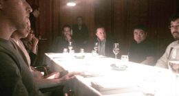 The image, released by the US Department of Justice, shows Facebook founder Mark Zuckerberg (far left) seated at a dinner table alongside SpaceX boss Elon Musk (third from right),and Joi Ito (second from right), the former director of the MIT Media Lab. PayPal co-found Peter Theil was also in attendance but he was not pictured