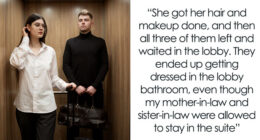 Guy Hangs Out In Bridal Suite Full Of Half-Dressed Women, His Wife Loses It As Bride Kicks Him Out