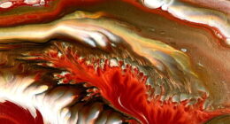 Heart Of The Inferno: Acrylic Pour With Explosive Blends