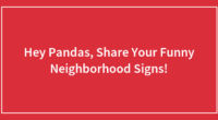 Hey Pandas, Share Your Funny Neighborhood Signs!