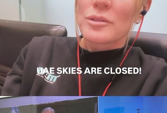 Israeli socialite Hofit Golan has posted footage from her hotel balcony of rockets and explosions hitting Dubai's famous Palm Jumeirah hotel