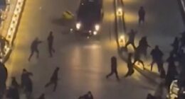 A horrific new video has emerged showing an Iranian regime truck speeding into a crowd and running over protestors