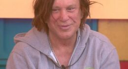 Mickey Rourke's appearance has changed dramatically over the years. Pictured: On Celebrity Big Brother in 2025