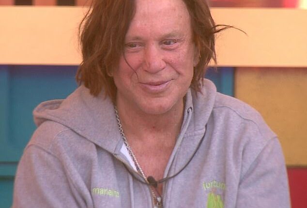 Mickey Rourke's appearance has changed dramatically over the years. Pictured: On Celebrity Big Brother in 2025