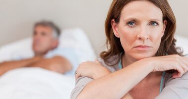 Clare's husband Mike started taking cocaine 18 months ago. As well as worrying about his health, it's having a huge impact on their sex life (posed by models)