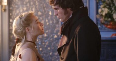 Margot Robbie and Jacob Elordi as the troubled lovers Cathy and Heathcliff in Emerald Fennell's new film adaptation