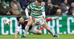 Nottingham Forest target Arne Engels helps his team to a 2-0 victory over Falkirk at Celtic Park