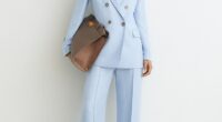 Double-Breasted Peak-Lapel Suit Jacket, £280, and Wide-Leg Suit Trouser, £170, reiss.com