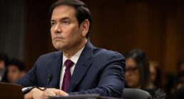Secretary of State Marco Rubio is seen before testifying in front of a Senate Foreign Relations Committee hearing on Venezuela, in Washington, DC, United States on January 28, 2026