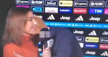 Spalletti gave Federica Zille a kiss on the shoulder but she insisted there was no ill-intent