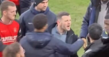 Jack Wilshere had to be dragged away from his own fans after his Luton side drew with Burton