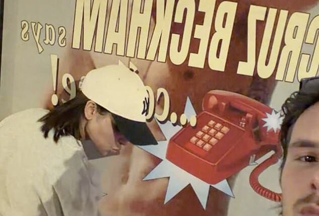 Jackie Apostel, 30, showed her support for boyfriend Cruz Beckham's, 20, new single in a very cheeky way after the musician shared a racy promo