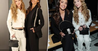 Jessica Alba and daughter Haven have a date night at Fendi during Milan Fashion Week