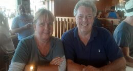 The ex-husband of Former First Lady Jill Biden, William Stevenson (right), was charged on Monday with the first-degree murder of his wife Linda Stevenson (left)