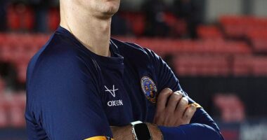 Joe Hart was present for Shrewsbury Town as a goalkeeping coach for one night only