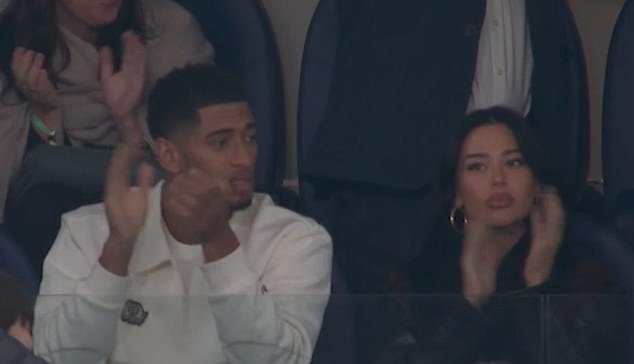 Jude Bellingham spent Valentine's Day watching Real Madrid beat Real Sociedad 4-1 in their LaLiga clash in the Santiago Bernabeu VIP alongside his girlfriend Ashlyn Castro