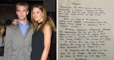 Katie Holmes Honors Her Late Costar James Van Der Beek With A Moving Handwritten Letter