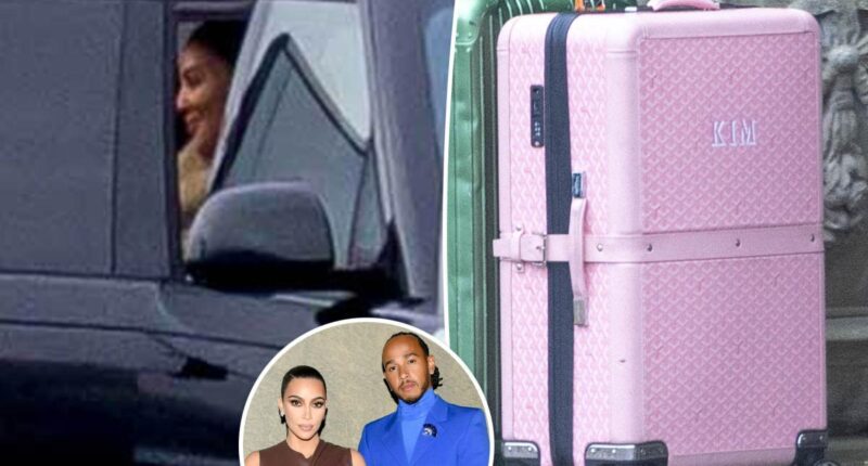 Kim Kardashian, Lewis Hamilton pictured arriving at swanky UK hotel for romantic weekend