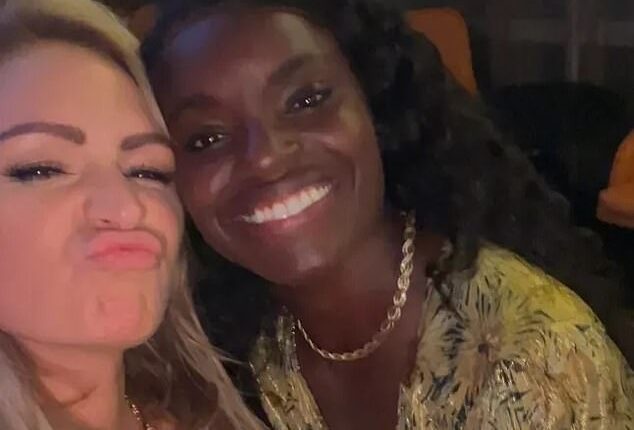 Laura Woods (left) has taken aim at Eni Aluko for her ongoing feud with fellow pundit Ian Wright