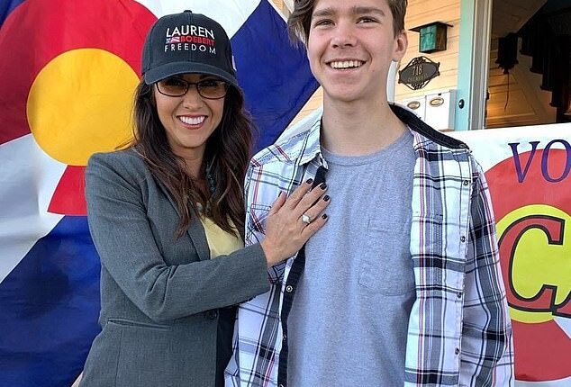 Lauren Boebert with her son, Tyler, 20