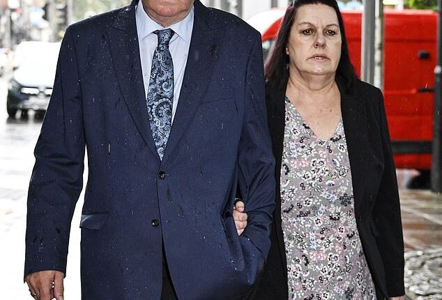 Lucy Letby's parents John and Susan Letby at Manchester Crown Court in 2023 during their daughter's trial