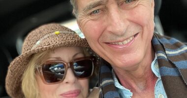 Lysette Anthony (left) has said she feels 'broken' after the death of her partner of three years, Marcus Gilbert (right)