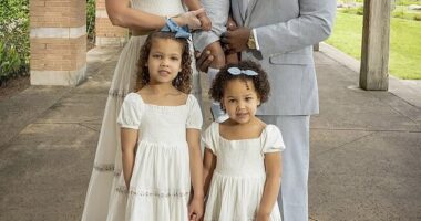 Wesley Hunt, his wife, and their three children, Willie, and his two older sisters, Victoria and Olivia