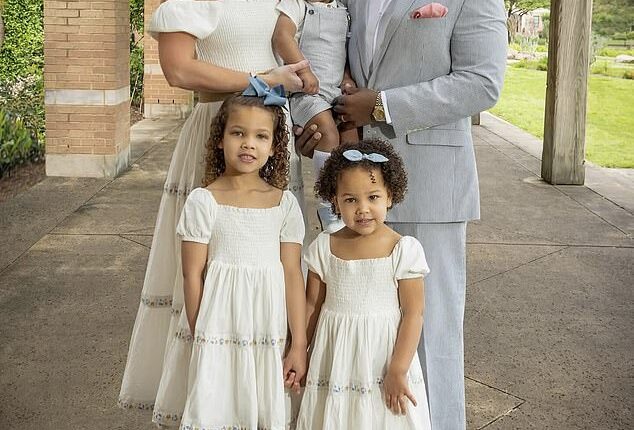 Wesley Hunt, his wife, and their three children, Willie, and his two older sisters, Victoria and Olivia