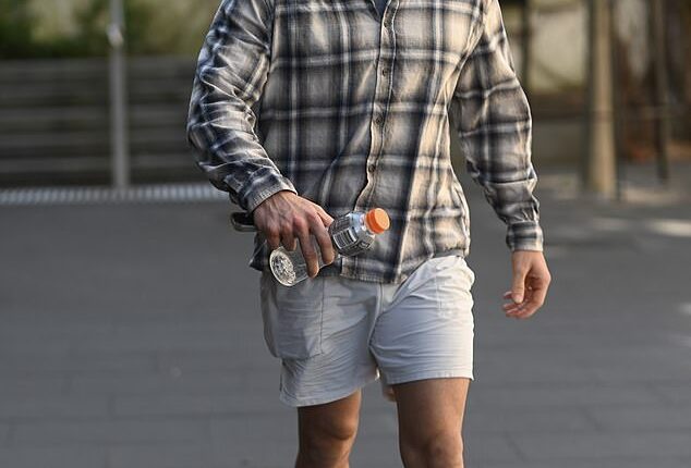 Married At First Sight's Luke Fourniotis looked like he didn't have a care in the world when he was spotted during a break between filming in Sydney.