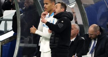 Marseille boss Roberto De Zerbi has heaped praise on Mason Greenwood in a gushing speech