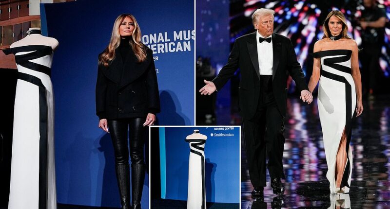 Melania Trump claimed her second inaugural ball gown is 'not a dress' but a 'courageous act of self expression.' The first lady delivered five-minute remarks for the installation of her gown's exhibit at the Smithsonian National Museum of American History where she said the piece of fashion captures the 'human condition.' Visitors will now be able to get a close look at the dress she wore to celebrate her husband's second inauguration on January 20, 2026. It represents a drastic increase in her public appearances since she went on tour to promote her new film Melania: Twenty Days to History.
