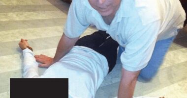 The King's younger brother, who celebrates his 66th birthday today, was pictured in the Epstein files kneeling over a young women.