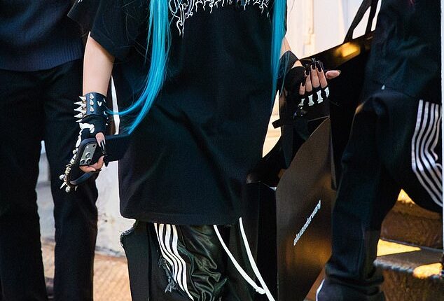 Kim Kardashian and Kanye West's preteen daughter North, 12, is set to launch her own fashion and jewelry brand; North is pictured on Saturday in New York