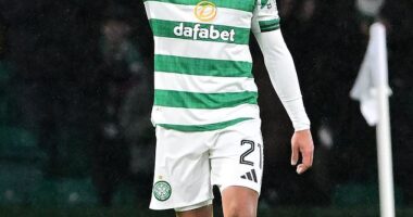 Oxlade-Chamberlain celebrates his crucial goal that saw off Livingston