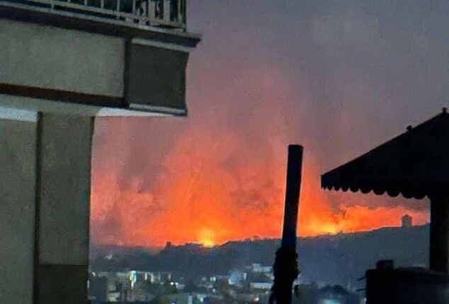 Unconfirmed footage appears to show large explosions on the Afghanistan skyline