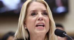 Attorney General Pam Bondi testifies before the House Judiciary Committee in the Rayburn House Office Building on February 11