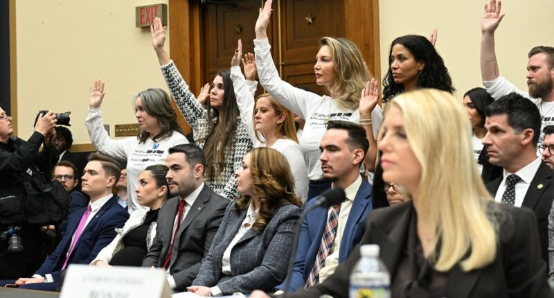 Pam Bondi refuses to face Epstein survivors standing behind her and apologize at House hearing: Live updates