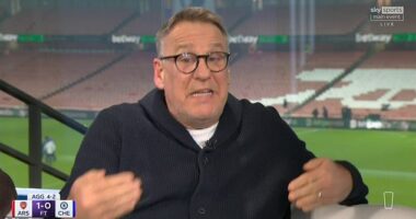 Paul Merson was furious with Chelsea's display in their second leg defeat by Arsenal